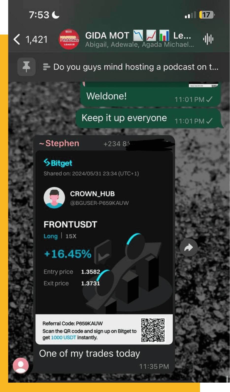 Our student traders testimonies