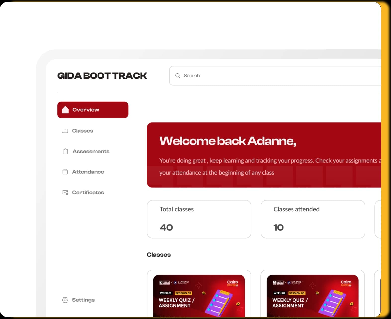 Learnops dashboard preview